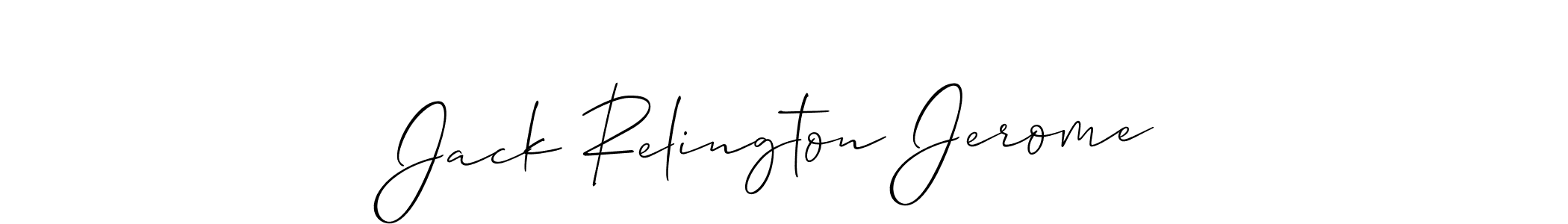 Design your own signature with our free online signature maker. With this signature software, you can create a handwritten (Allison_Script) signature for name Jack Relington Jerome. Jack Relington Jerome signature style 2 images and pictures png