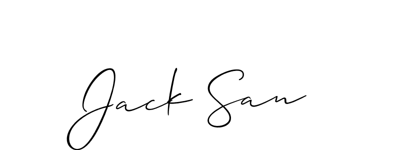 How to Draw Jack San signature style? Allison_Script is a latest design signature styles for name Jack San. Jack San signature style 2 images and pictures png