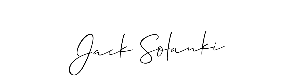 You should practise on your own different ways (Allison_Script) to write your name (Jack Solanki) in signature. don't let someone else do it for you. Jack Solanki signature style 2 images and pictures png