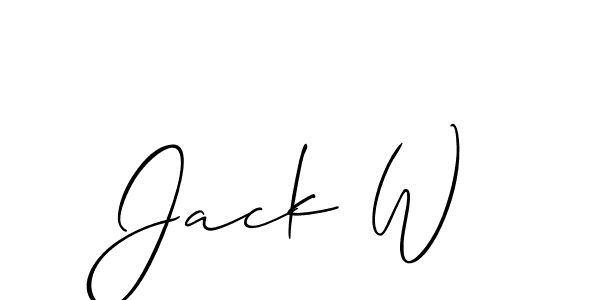 Allison_Script is a professional signature style that is perfect for those who want to add a touch of class to their signature. It is also a great choice for those who want to make their signature more unique. Get Jack W name to fancy signature for free. Jack W signature style 2 images and pictures png