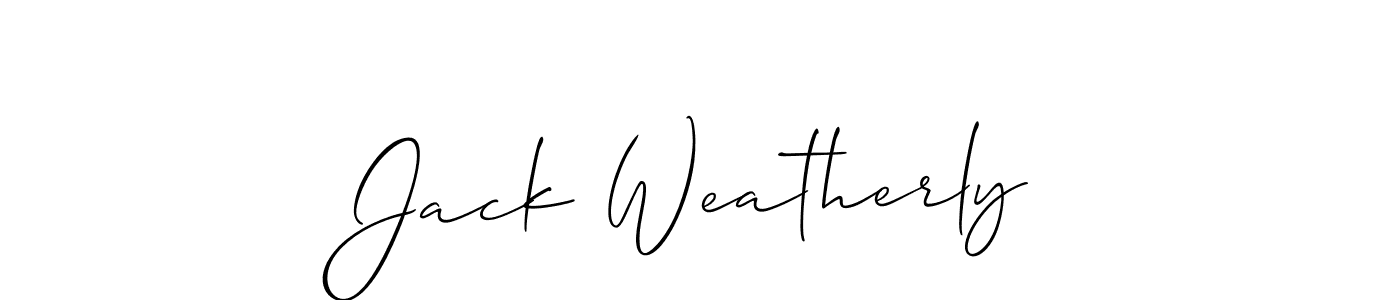Jack Weatherly stylish signature style. Best Handwritten Sign (Allison_Script) for my name. Handwritten Signature Collection Ideas for my name Jack Weatherly. Jack Weatherly signature style 2 images and pictures png