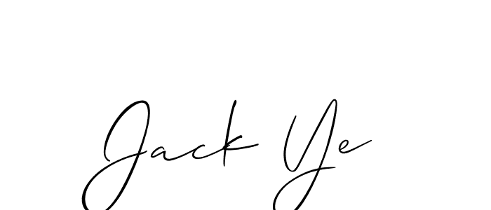 Similarly Allison_Script is the best handwritten signature design. Signature creator online .You can use it as an online autograph creator for name Jack Ye. Jack Ye signature style 2 images and pictures png