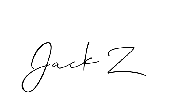 You should practise on your own different ways (Allison_Script) to write your name (Jack Z) in signature. don't let someone else do it for you. Jack Z signature style 2 images and pictures png