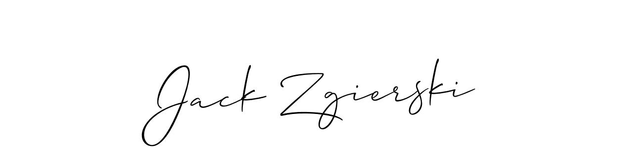 Allison_Script is a professional signature style that is perfect for those who want to add a touch of class to their signature. It is also a great choice for those who want to make their signature more unique. Get Jack Zgierski name to fancy signature for free. Jack Zgierski signature style 2 images and pictures png