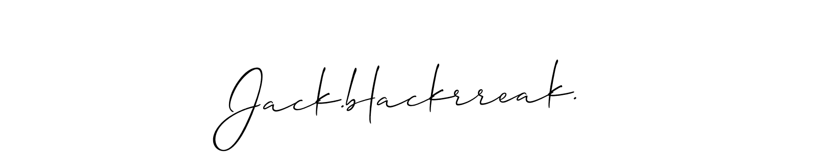 It looks lik you need a new signature style for name Jack.blackrreak.. Design unique handwritten (Allison_Script) signature with our free signature maker in just a few clicks. Jack.blackrreak. signature style 2 images and pictures png