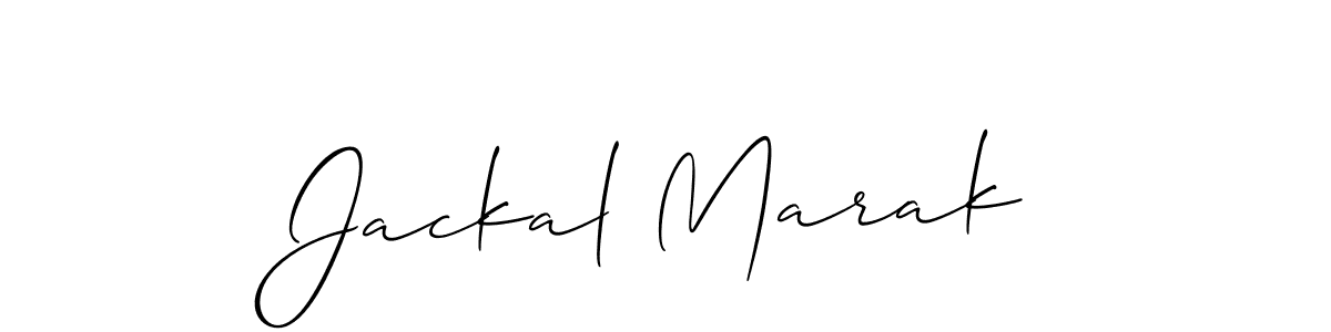 How to make Jackal Marak name signature. Use Allison_Script style for creating short signs online. This is the latest handwritten sign. Jackal Marak signature style 2 images and pictures png