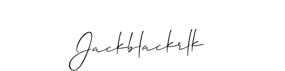 It looks lik you need a new signature style for name Jackblackrlk. Design unique handwritten (Allison_Script) signature with our free signature maker in just a few clicks. Jackblackrlk signature style 2 images and pictures png