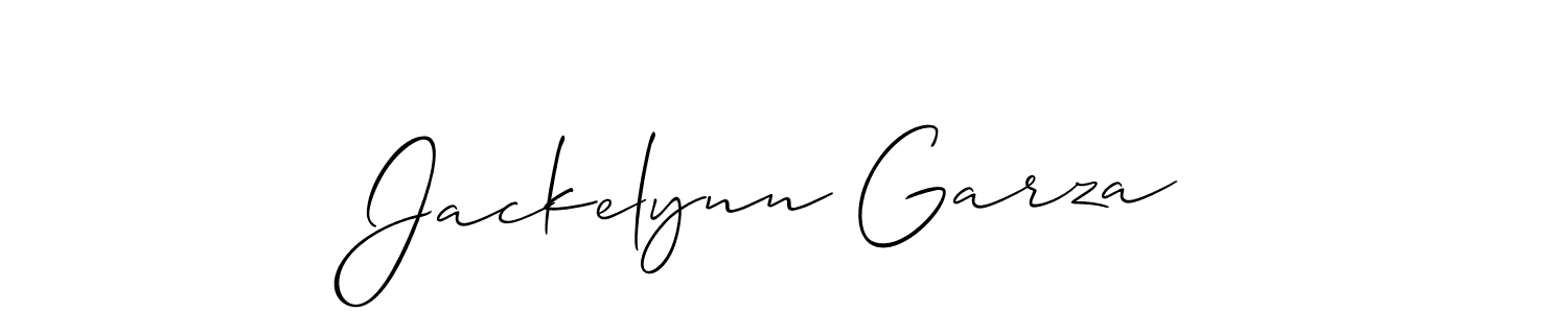 The best way (Allison_Script) to make a short signature is to pick only two or three words in your name. The name Jackelynn Garza include a total of six letters. For converting this name. Jackelynn Garza signature style 2 images and pictures png