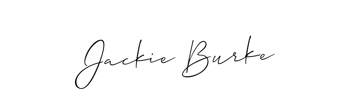 It looks lik you need a new signature style for name Jackie Burke. Design unique handwritten (Allison_Script) signature with our free signature maker in just a few clicks. Jackie Burke signature style 2 images and pictures png