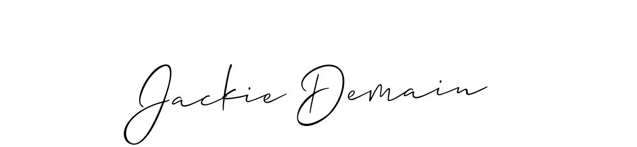 This is the best signature style for the Jackie Demain name. Also you like these signature font (Allison_Script). Mix name signature. Jackie Demain signature style 2 images and pictures png