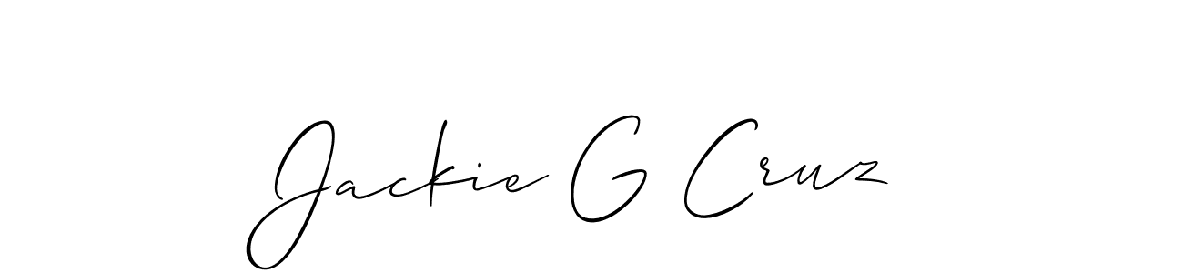 Best and Professional Signature Style for Jackie G Cruz. Allison_Script Best Signature Style Collection. Jackie G Cruz signature style 2 images and pictures png