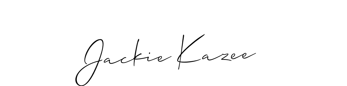 Design your own signature with our free online signature maker. With this signature software, you can create a handwritten (Allison_Script) signature for name Jackie Kazee. Jackie Kazee signature style 2 images and pictures png