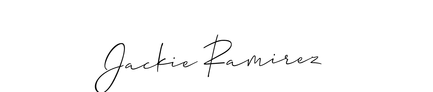 Also You can easily find your signature by using the search form. We will create Jackie Ramirez name handwritten signature images for you free of cost using Allison_Script sign style. Jackie Ramirez signature style 2 images and pictures png