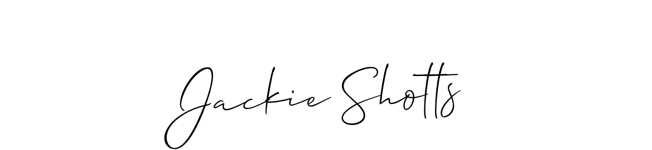 It looks lik you need a new signature style for name Jackie Shotts. Design unique handwritten (Allison_Script) signature with our free signature maker in just a few clicks. Jackie Shotts signature style 2 images and pictures png