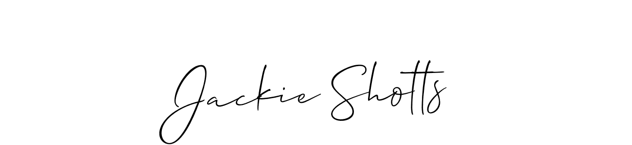 Make a beautiful signature design for name Jackie Shotts. With this signature (Allison_Script) style, you can create a handwritten signature for free. Jackie Shotts signature style 2 images and pictures png