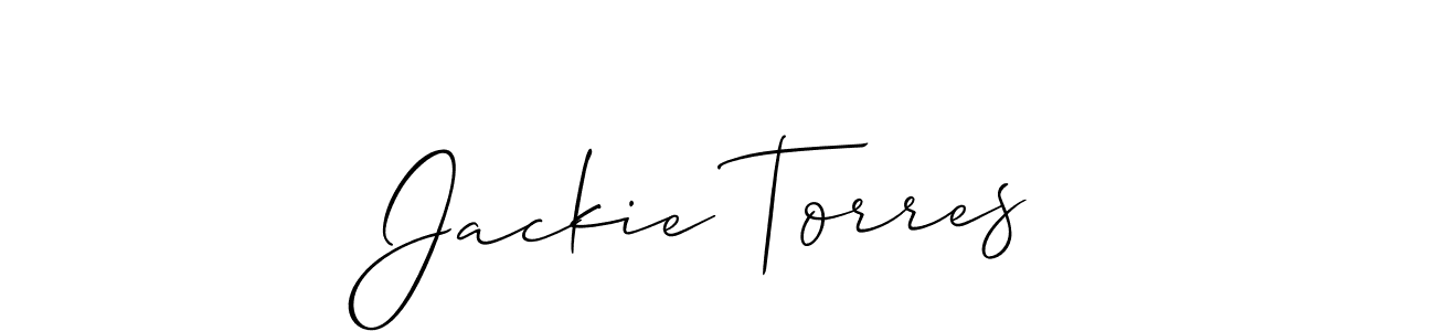 Create a beautiful signature design for name Jackie Torres. With this signature (Allison_Script) fonts, you can make a handwritten signature for free. Jackie Torres signature style 2 images and pictures png