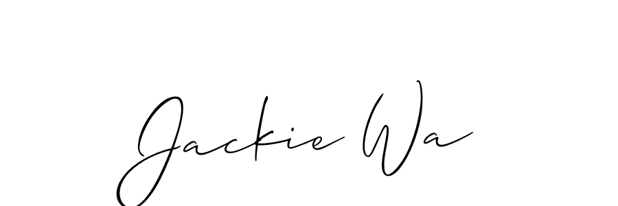 How to make Jackie Wa signature? Allison_Script is a professional autograph style. Create handwritten signature for Jackie Wa name. Jackie Wa signature style 2 images and pictures png