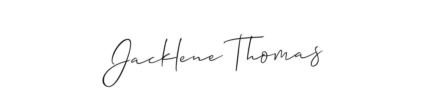 This is the best signature style for the Jacklene Thomas name. Also you like these signature font (Allison_Script). Mix name signature. Jacklene Thomas signature style 2 images and pictures png