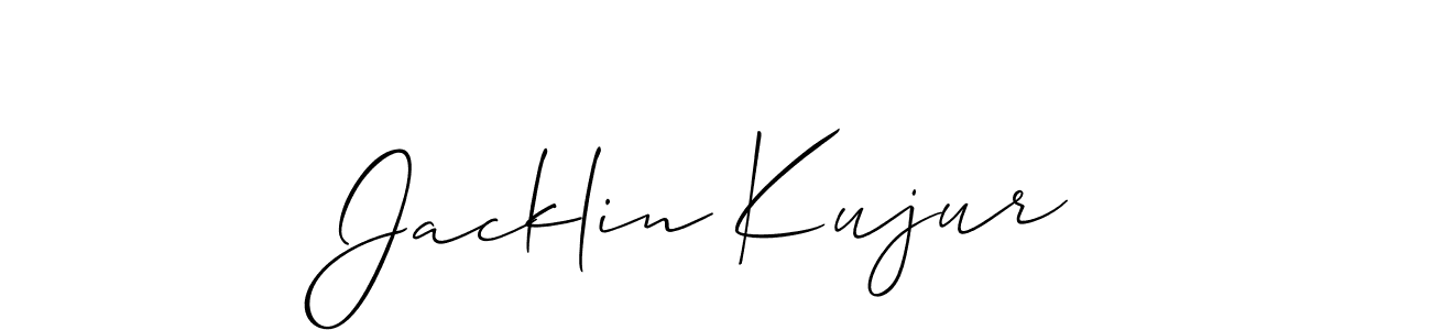 if you are searching for the best signature style for your name Jacklin Kujur. so please give up your signature search. here we have designed multiple signature styles  using Allison_Script. Jacklin Kujur signature style 2 images and pictures png