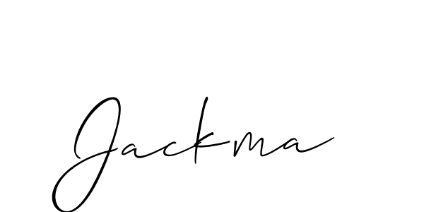 How to make Jackma signature? Allison_Script is a professional autograph style. Create handwritten signature for Jackma name. Jackma signature style 2 images and pictures png