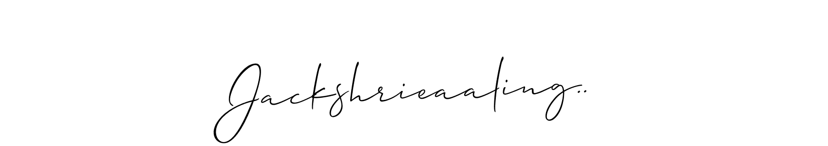 You should practise on your own different ways (Allison_Script) to write your name (Jackshrieaaling..) in signature. don't let someone else do it for you. Jackshrieaaling.. signature style 2 images and pictures png