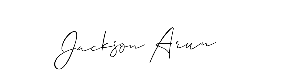 Also You can easily find your signature by using the search form. We will create Jackson Arun name handwritten signature images for you free of cost using Allison_Script sign style. Jackson Arun signature style 2 images and pictures png