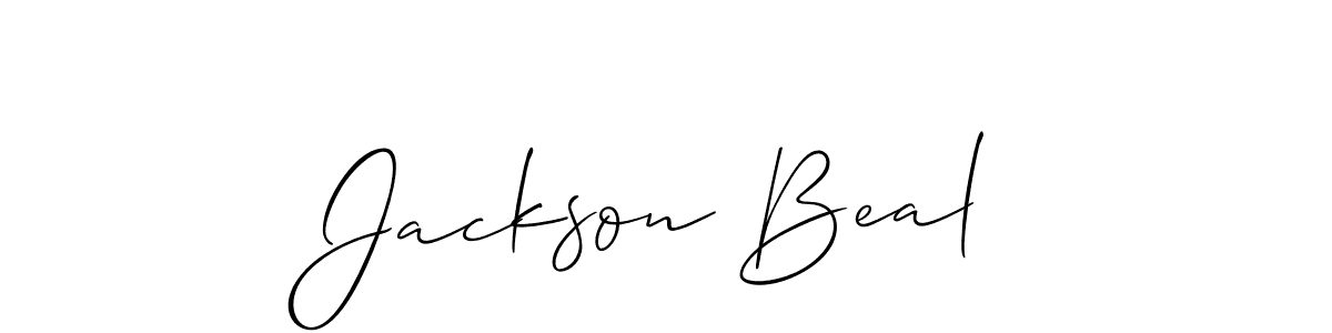 Make a beautiful signature design for name Jackson Beal. With this signature (Allison_Script) style, you can create a handwritten signature for free. Jackson Beal signature style 2 images and pictures png