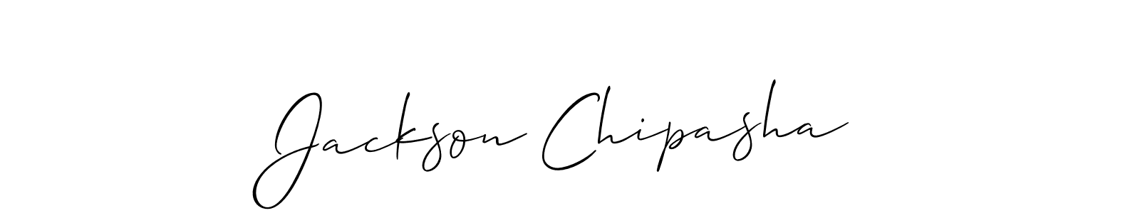 Make a beautiful signature design for name Jackson Chipasha. With this signature (Allison_Script) style, you can create a handwritten signature for free. Jackson Chipasha signature style 2 images and pictures png