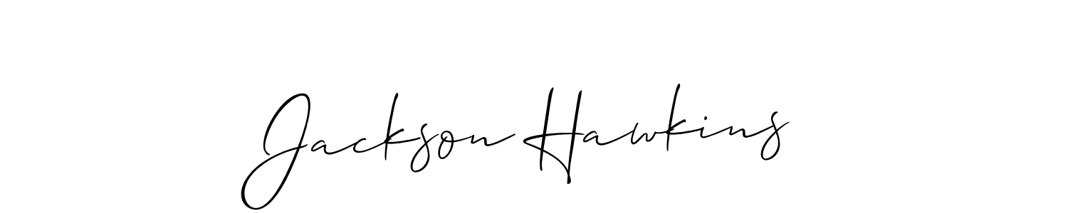 It looks lik you need a new signature style for name Jackson Hawkins. Design unique handwritten (Allison_Script) signature with our free signature maker in just a few clicks. Jackson Hawkins signature style 2 images and pictures png