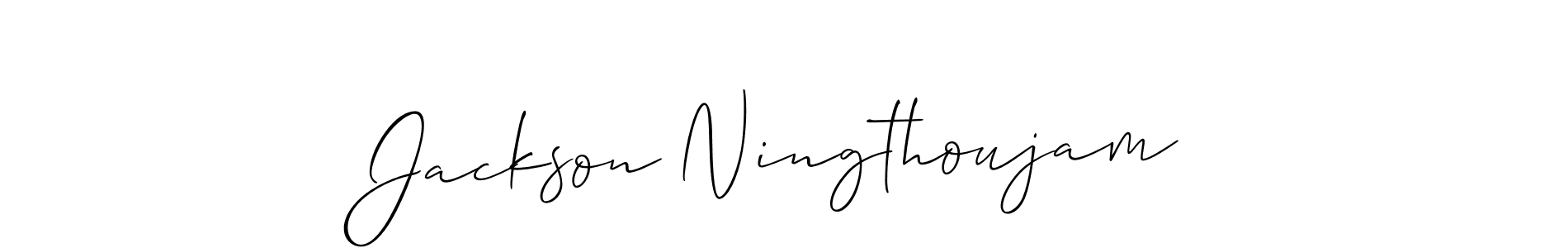 Make a beautiful signature design for name Jackson Ningthoujam. With this signature (Allison_Script) style, you can create a handwritten signature for free. Jackson Ningthoujam signature style 2 images and pictures png