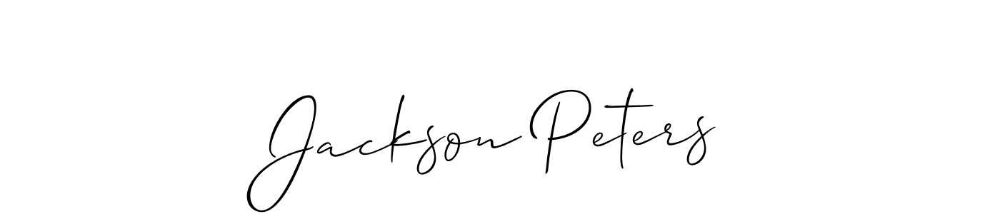 Allison_Script is a professional signature style that is perfect for those who want to add a touch of class to their signature. It is also a great choice for those who want to make their signature more unique. Get Jackson Peters name to fancy signature for free. Jackson Peters signature style 2 images and pictures png