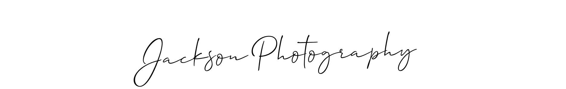 Make a beautiful signature design for name Jackson Photography. With this signature (Allison_Script) style, you can create a handwritten signature for free. Jackson Photography signature style 2 images and pictures png