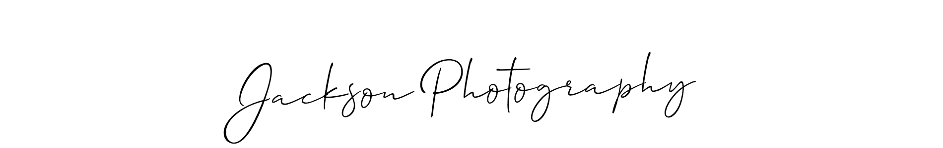 Make a beautiful signature design for name Jackson Photography. With this signature (Allison_Script) style, you can create a handwritten signature for free. Jackson Photography signature style 2 images and pictures png