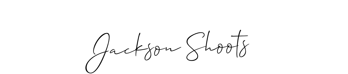 It looks lik you need a new signature style for name Jackson Shoots. Design unique handwritten (Allison_Script) signature with our free signature maker in just a few clicks. Jackson Shoots signature style 2 images and pictures png