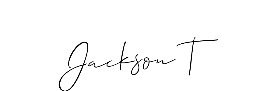 You should practise on your own different ways (Allison_Script) to write your name (Jackson T) in signature. don't let someone else do it for you. Jackson T signature style 2 images and pictures png