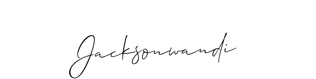 Design your own signature with our free online signature maker. With this signature software, you can create a handwritten (Allison_Script) signature for name Jacksonwandi. Jacksonwandi signature style 2 images and pictures png