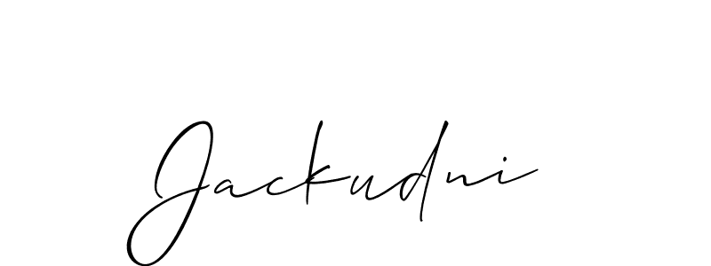 How to make Jackudni name signature. Use Allison_Script style for creating short signs online. This is the latest handwritten sign. Jackudni signature style 2 images and pictures png