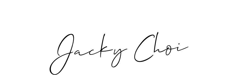 It looks lik you need a new signature style for name Jacky Choi. Design unique handwritten (Allison_Script) signature with our free signature maker in just a few clicks. Jacky Choi signature style 2 images and pictures png