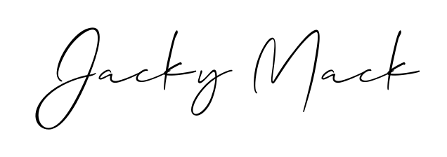 An effortless, minimalist signature concept for Jacky Mack using Allison_Script design. Clean lines that look great on any document. Jacky Mack signature style 2 images and pictures png