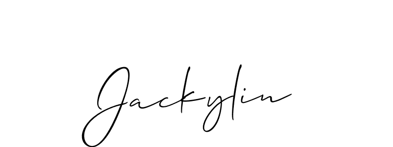 How to make Jackylin name signature. Use Allison_Script style for creating short signs online. This is the latest handwritten sign. Jackylin signature style 2 images and pictures png
