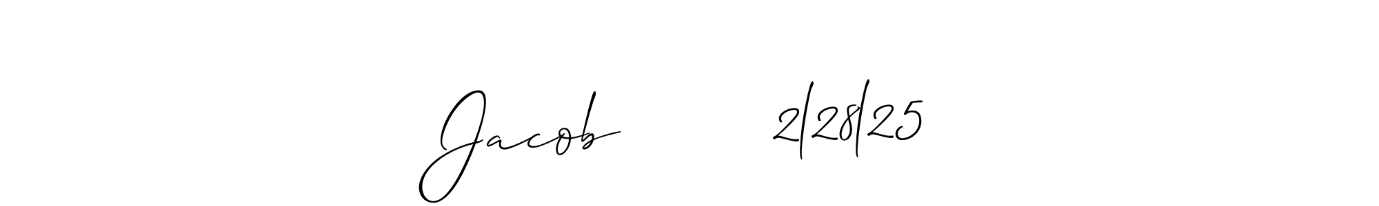 if you are searching for the best signature style for your name Jacob        2l28l25. so please give up your signature search. here we have designed multiple signature styles  using Allison_Script. Jacob        2l28l25 signature style 2 images and pictures png