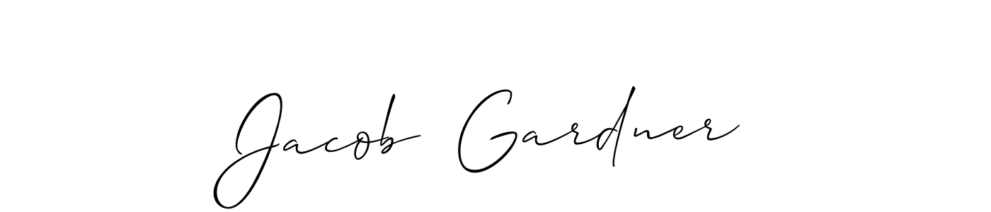 Jacob  Gardner stylish signature style. Best Handwritten Sign (Allison_Script) for my name. Handwritten Signature Collection Ideas for my name Jacob  Gardner. Jacob  Gardner signature style 2 images and pictures png