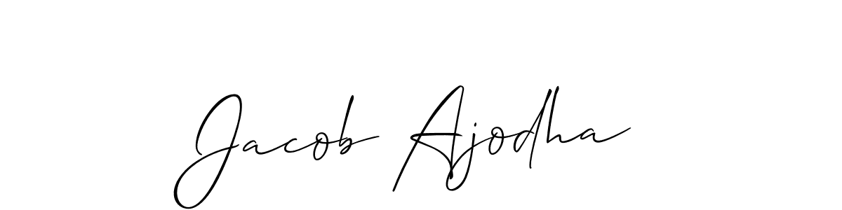 Jacob Ajodha stylish signature style. Best Handwritten Sign (Allison_Script) for my name. Handwritten Signature Collection Ideas for my name Jacob Ajodha. Jacob Ajodha signature style 2 images and pictures png