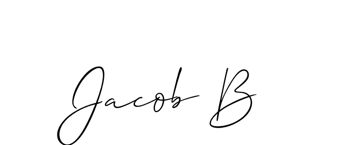 Use a signature maker to create a handwritten signature online. With this signature software, you can design (Allison_Script) your own signature for name Jacob B. Jacob B signature style 2 images and pictures png