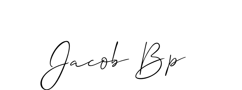 Make a beautiful signature design for name Jacob Bp. With this signature (Allison_Script) style, you can create a handwritten signature for free. Jacob Bp signature style 2 images and pictures png