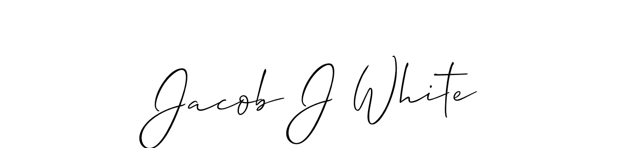 if you are searching for the best signature style for your name Jacob J White. so please give up your signature search. here we have designed multiple signature styles  using Allison_Script. Jacob J White signature style 2 images and pictures png