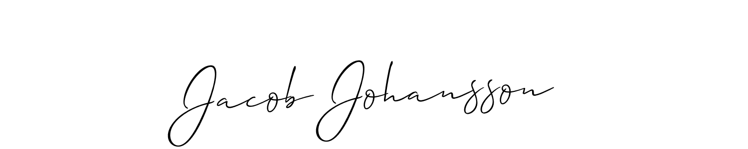 Also we have Jacob Johansson name is the best signature style. Create professional handwritten signature collection using Allison_Script autograph style. Jacob Johansson signature style 2 images and pictures png