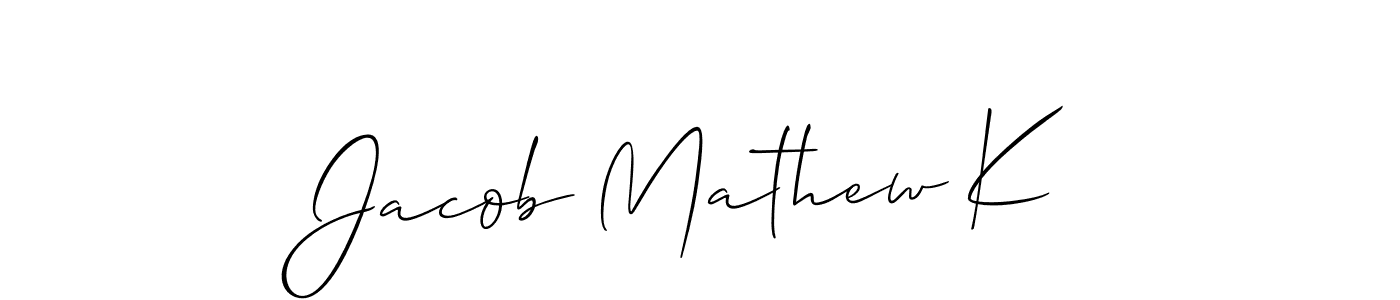 Similarly Allison_Script is the best handwritten signature design. Signature creator online .You can use it as an online autograph creator for name Jacob Mathew K. Jacob Mathew K signature style 2 images and pictures png