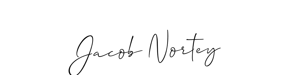 if you are searching for the best signature style for your name Jacob Nortey. so please give up your signature search. here we have designed multiple signature styles  using Allison_Script. Jacob Nortey signature style 2 images and pictures png