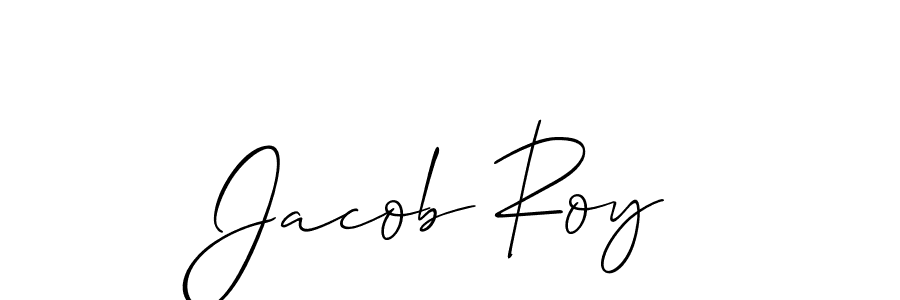 Jacob Roy stylish signature style. Best Handwritten Sign (Allison_Script) for my name. Handwritten Signature Collection Ideas for my name Jacob Roy. Jacob Roy signature style 2 images and pictures png